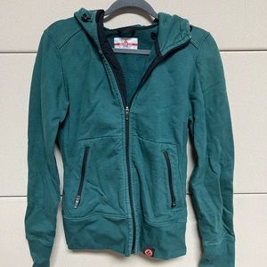 american giant storm full zip green